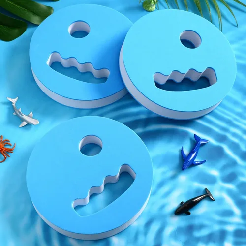 Miniatura 4 de Honoson 8 discos de ejercicio acuático de 7.1 pulgadas de diámetro, pesas de agua para piscina, equipo aeróbico, espuma EVA, disco de natación