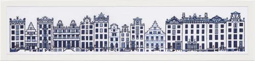 Thea Gouverneur - Kit de punto de cruz con cuentas - City Street Amsterdam - Aida - 16 unidades - Kits de bordado para adultos - Manualidades -