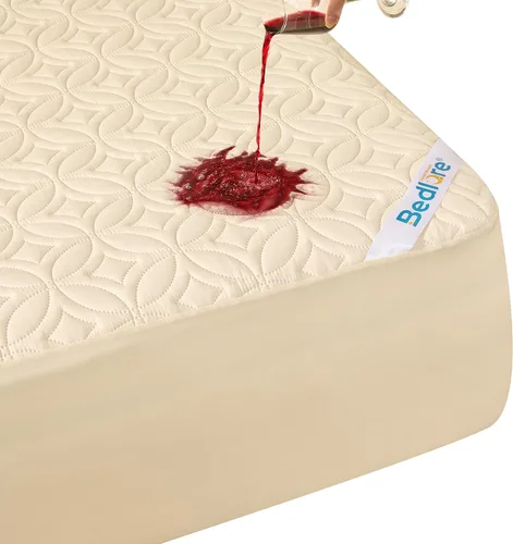 Miniatura 11 de BEDLORE Protector de colchón impermeable, protector de colchón de tamaño individual con bolsillo profundo de 6 a 15 pulgadas de profundidad, suave