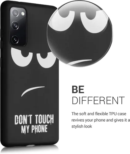 Miniatura 3 de kwmobile Funda de silicona TPU compatible con Samsung Galaxy S20 FE - Funda suave - Eclipse minimalista blanco/negro
