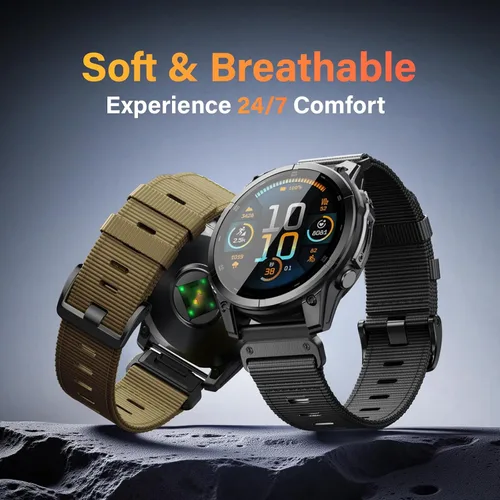 Miniatura 3 de Compatible con Garmin Fenix 7X/Fenix 6X/Fenix 5X/Fenix 8 2.008 in/5X Plus/6X Pro/7X Pro, correa de nailon Quickfit 26 para Tactix 7/Descent Negro XG