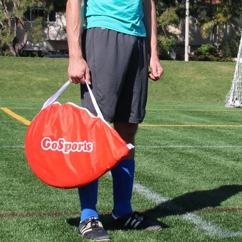 Miniatura 3 de GoSports Porterías de fútbol portátiles desplegables para patio trasero – Niños y adultos – Juego de dos redes con conos de entrenamiento