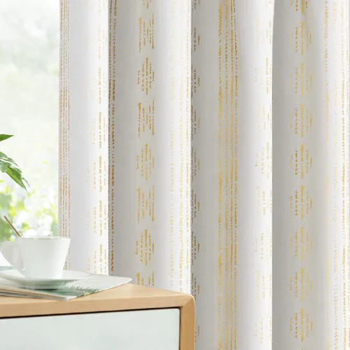 Miniatura 18 de Vangao Cortinas bohemias 100% opacas de 63 pulgadas de largo, para dormitorio, sala de estar, estampado geométrico, oscurecimiento de la habitación