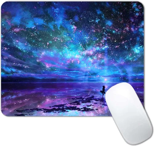 Miniatura 12 de Alfombrilla de mouse para videojuegos, Galaxy Stars, alfombrilla cuadrada impermeable, base de goma antideslizante, para computadora portátil de S512
