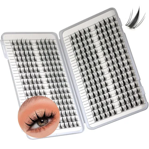Miniatura 13 de Extensiones de racimos de pestañas individuales falsas de visón Manga para Cosplay, pestañas postizas DIY, extensiones individuales de 512 racimos