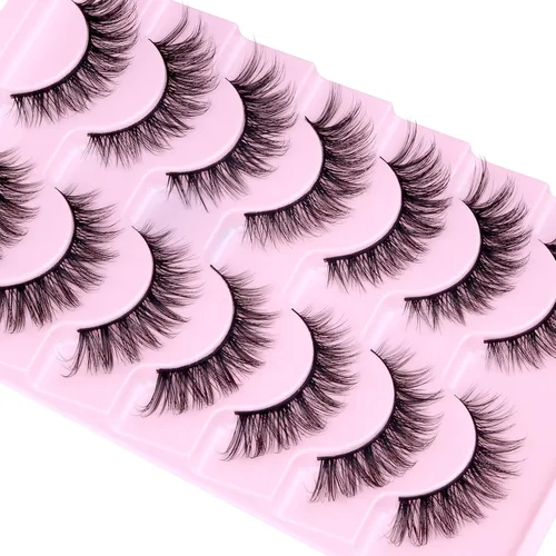 Miniatura 7 de Wispy Lashes Pestañas postizas de aspecto natural con pegamento de pestañas, kit de pestañas de ojo de gato, extensión de pestañas con pegamento