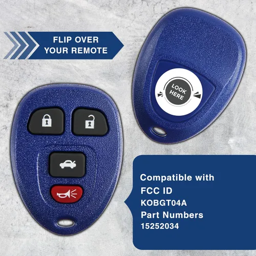Miniatura 5 de KeylessOption Llavero de Repuesto para 2005 2006 2007 2008 2009 2010 2011 2012 Buick Lacrosse Chevrolet Chevy Cobalt Malibu Pontiac G5 G6 Grand Prix