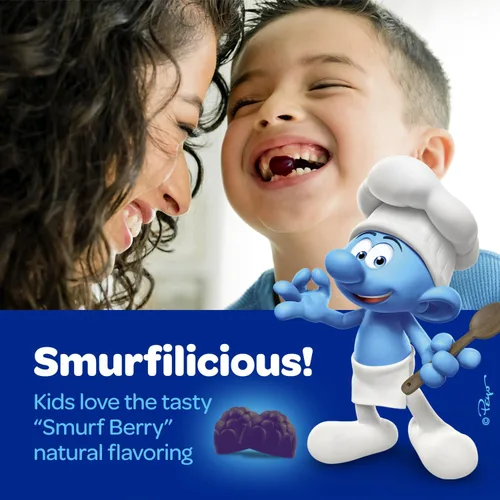 Miniatura 4 de Smurfs Kids - Gomitas de apoyo inmunológico para niños, gomitas de inmunidad para niños de saúco negro con vitamina C y zinc, hechas con fruta real