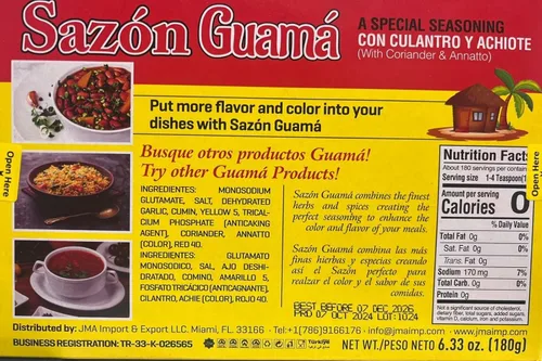Miniatura 2 de Sazón Guama Condimento con cilantro y Annatto, 6.33 oz, 2 paquetes
