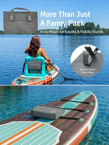 Miniatura 6 de niphean IPX7 - Bolso riñonera impermeable con cierre magnético de una mano, resistente bolsa seca para kayak, tabla de remo, accesorios esenciales
