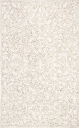 Miniatura 20 de SAFAVIEH Trace Collection - Alfombra decorativa de 2 x 3 pies, marrón y marfil, lana hecha a mano, ideal para zonas de alto tráfico en entrada, sala