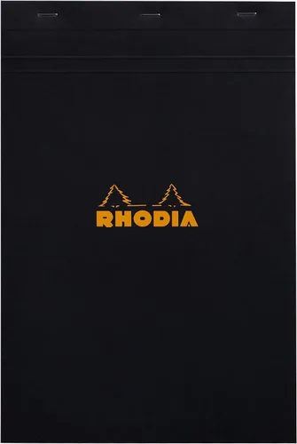 Miniatura 9 de Libreta Rhodia Head grapada para compras, No. 8 de 74 x 210 mm, rayada y de color negro