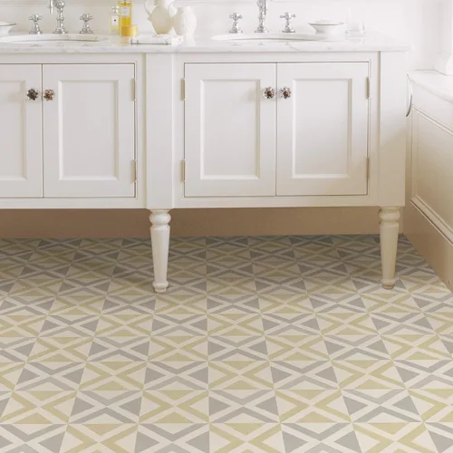 Miniatura 5 de FloorPops Isosceles - Azulejos para despegar y pegar, blancos y blanquecinos