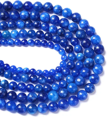 Miniatura 49 de 45 piezas de cuentas de piedra natural de arco iris de Alashan de 8 mm de ágata para hacer joyería, cuentas de piedra de 15" para pulseras