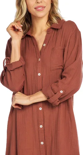 Miniatura 8 de Mud Pie Clemmy - Vestido largo para mujer, color óxido, talla M, Herrumbre