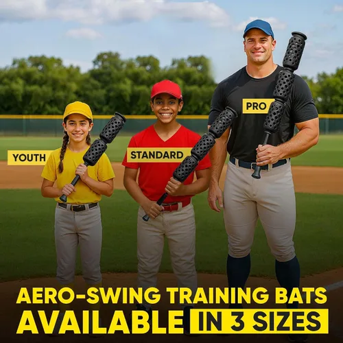 Miniatura 5 de Aero Swing - Entrenador de swing de béisbol y softbol, las piñas de resistencia al viento del swing del bate generan más velocidad de bate de más