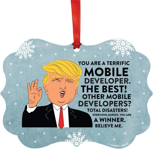 Miniatura 101 de Andaz Press Presidente Donald Trump Fancy Frame Recuerdo Adorno de Navidad Regalo de broma Ejecutivo de Cuenta, 1 paquete, Divertidas Ideas