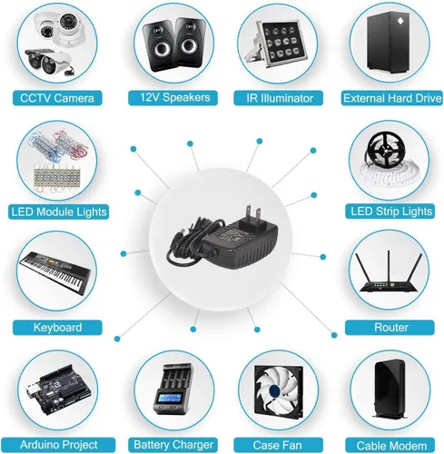 Miniatura 4 de Adaptador de fuente de alimentación de CA de 12 V compatible con Yamaha PSR, YPG, YPT, DGX, DD, EZ y P Piano digital y serie de teclado portátil