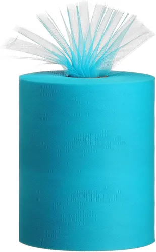 Miniatura 30 de Rollos de tul de 6 pulgadas por 100 yardas (300 pies) de tela de carrete de tul para bricolaje, faldas tutú, bodas, baby shower, manualidades