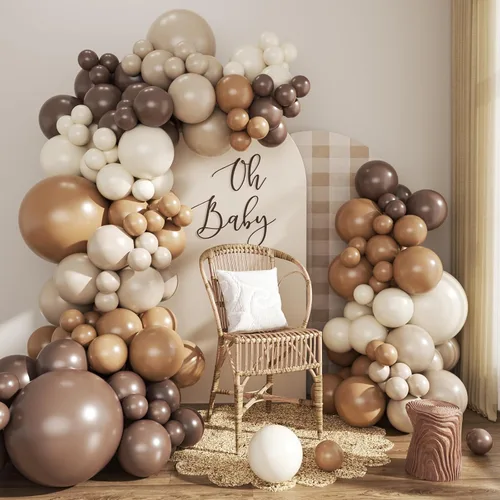 Miniatura 14 de Kit de arco de globos rosa, azul y amarillo pastel, 124 piezas – Globos macarrón rosa claro, azul y amarillo para decoración de fiesta de té Azul