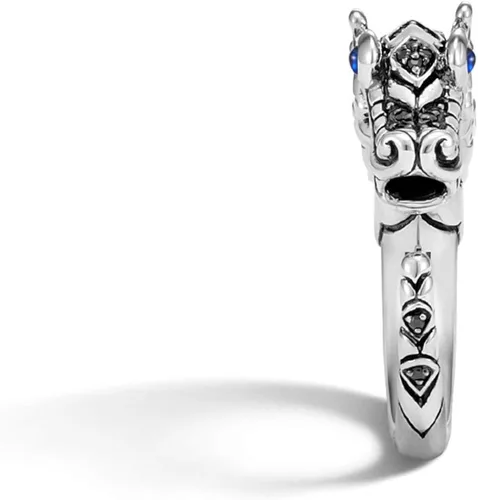 Miniatura 2 de John Hardy "Legends Naga" Anillo de plata de ley con diseño de dragón en acabado cepillado