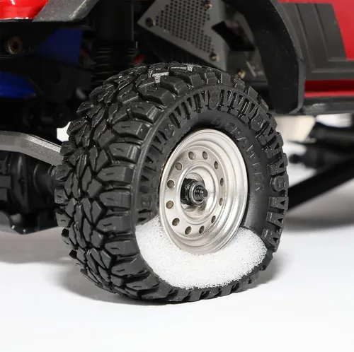 Miniatura 7 de DJCRAWLER Neumáticos pegajosos blandos de 1.0 pulgada 50.8 * 22.8mm para TRX-4M SCX24 1/18 1/24 Actualizaciones de ruedas, neumáticos de goma MT
