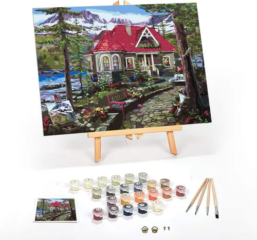 Miniatura 43 de Ledgebay Kit de Pintura por Números DIY para Adultos con Lienzo Enmarcado, de Principiante a Avanzado, los Kits Incluyen Juego de Pintura Acrílica