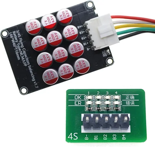 Miniatura 10 de Equalizador activo 3S 4S 5A Equalizador de grupo completo Lifepo4 Lipo Lto Litio Batería activa Condensador de ecualización de transferencia