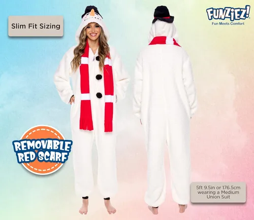 Miniatura 3 de FUNZIEZ - Mameluco para adultos disfraz de animal de Halloween traje de cosplay de felpa de una pieza para mujeres y hombres