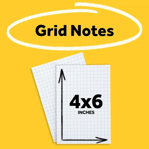 Miniatura 4 de Notas con pegamento Post-it Recycled, de 4 x 6 pulg., Colección Bali, 4 pads/paquetes, 45 hojas (4621-SSNRP), Blanco (White Grid)
