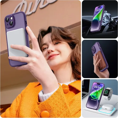Miniatura 279 de TOCOL Funda para iPhone 11, compatible con Magsafe, protección completa de cámara, imanes integrados, protección contra caídas, funda translúcida
