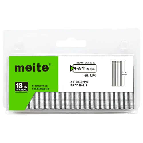 Miniatura 11 de meite Clavos Brad de calibre 18, Clavos Brad 18GA de 2 pulgadas galvanizados, clavos pequeños de acabado para pistola de clavos neumática