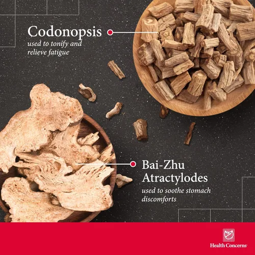 Miniatura 3 de Health Concerns Six Gentlemen - Suplemento de apoyo para la salud digestiva y Qi - Fórmula de raíz de regaliz, jengibre y codonopsis - hinchazón
