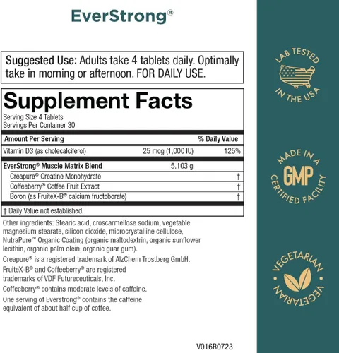 Miniatura 2 de Purity Products EverStrong - Mezcla de matriz muscular - monohidrato de creatina - boro (fitoboro fruteX-B) - Extracto de bayas de café - Impulsado