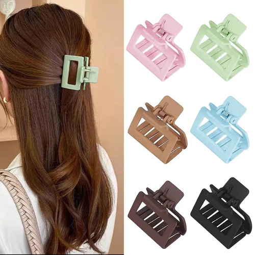 Miniatura 6 de Paquete de 6 pinzas para el cabello para mujeres y niñas, rectángulo mediano de 2 pulgadas, pinzas pequeñas para cabello fino o grueso medio