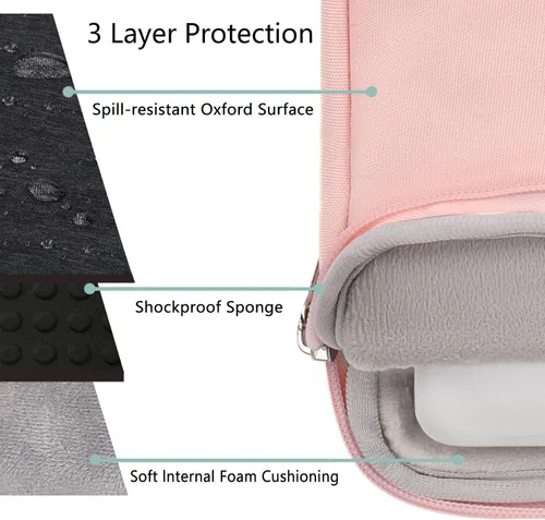 Miniatura 4 de Funda para Laptop Voova de 13 13.6 Pulgadas Compatible con MacBook Air 13 M1/M2/M3/M4, MacBook Pro 13/14, iPad Pro 13, Bolsa de Computadora delgada