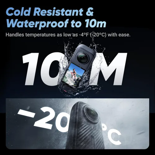 Miniatura 7 de Insta360 X4 Paquete para motocicleta - Cámara de acción impermeable 360 de 8K, video de gran angular de 4K, palo invisible para selfies, protectores