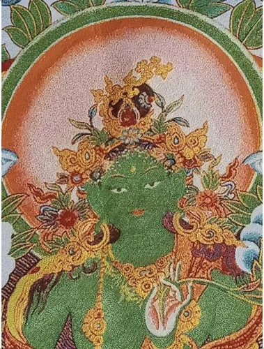 Miniatura 2 de GEEYOU Bordado de seda tibetano Thangka budista Tara nueve grados Buddha Madre Tangka Yoga Budista Tapiz colgante de pared Arte de pared Decoración