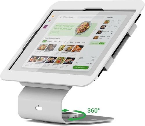 Miniatura 8 de Kiosk POS - Soporte para tablet compatible con iPad Air 1, Air 2, Pro 9.7, 5ª, 6ª, soporte para tableta de escritorio de negocios con base giratoria