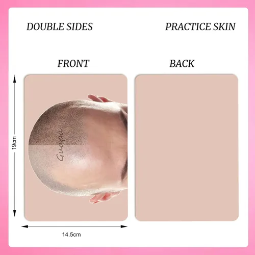 Miniatura 5 de Masculino SMP Cuero Cabelludo Micropigmentación Práctica Piel Silicona Pre-impresión Hombre Calvo Micropigmentación Almohadilla de Entrenamiento