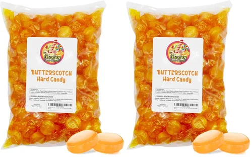 Miniatura 10 de Caramelo Duro Butterscotch - Bolsa de 1 Libra de Caramelos Butterscotch Envueltos Individualmente, Paquete a Granel, Discos Amarillos