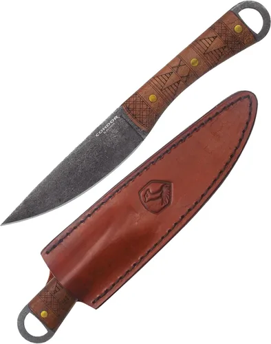 Miniatura 8 de Cuchillo Condor Bushlore - Cuchillo de Bushcraft - Acero de alto carbono 1075 - Mango de nogal - Afilado escandinavo - Cuchillos de hoja fija