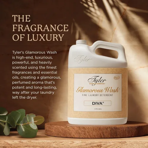 Miniatura 2 de KINARA Tyler Diva Glamorous Wash - Detergente líquido para ropa, paquete con bolígrafo removedor de manchas, bolsita perfumada fresca, detergente