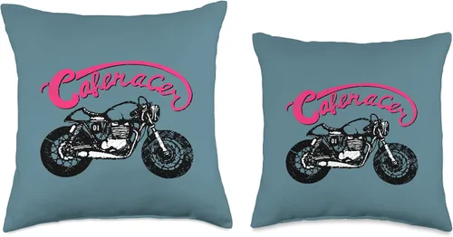 Miniatura 3 de American Cafe Racer Motorcycle Apparel and Merch Cafe Racer Biker - Cojín de 16 x 16 pulgadas, multicolor