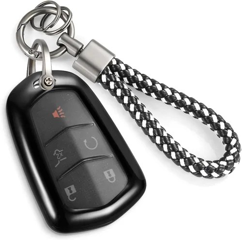 Miniatura 11 de Funda para llavero GMC con llavero de cuerda trenzada de metal antipérdida, exquisita funda suave para Tahoe Acadia Terrain Yukon Yukon XL Silverado