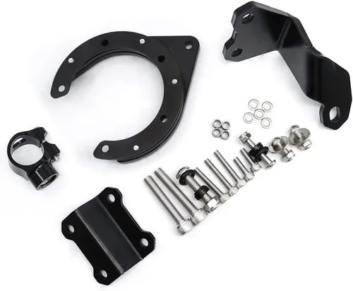 Miniatura 2 de Kit de soporte de montaje estabilizador de aluminio para motocicleta CNC para Yamaha MT07 FZ07 2020 2021 2022 2023 (negro + negro)