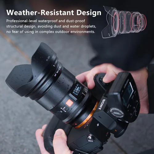 Miniatura 6 de VILTROX 16mm F1.8 f/1.8 Lente de Enfoque Automático Gran Angular FE de Montura Completa con Pantalla LCD de Nivel Profesional Compatible con Cámaras