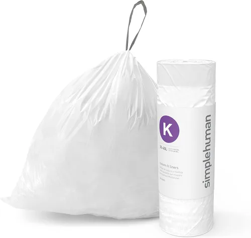 Miniatura 39 de simplehuman Forro para bote de basura de ajuste personalizado, 45 litros/12 galones, 20 unidades (paquete de 2)
