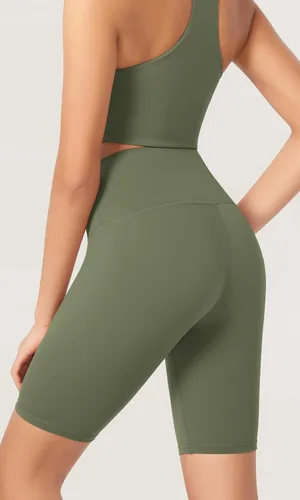 Miniatura 3 de ODODOS ODLEX - Paquete de 2 pantalones cortos de entrenamiento de cintura alta para mujer, control de abdomen, entrenamiento, gimnasio, atletismo