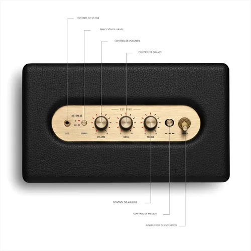 Miniatura 6 de Altavoz Marshall Acton III Bluetooth para el hogar, Negro
